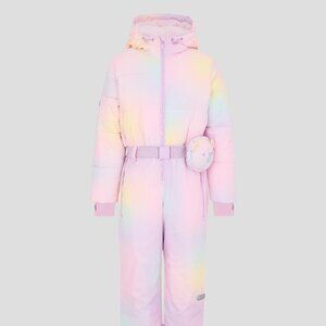 Winter Ski Multicolor Overall with belt and bag